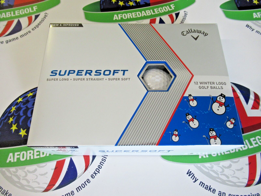 new 12 callaway limited edition supersoft snowman golf balls