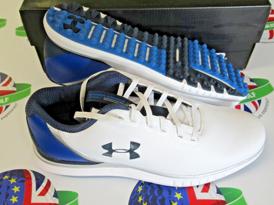 under armour medal waterproof golf shoes white/navy uk size 9