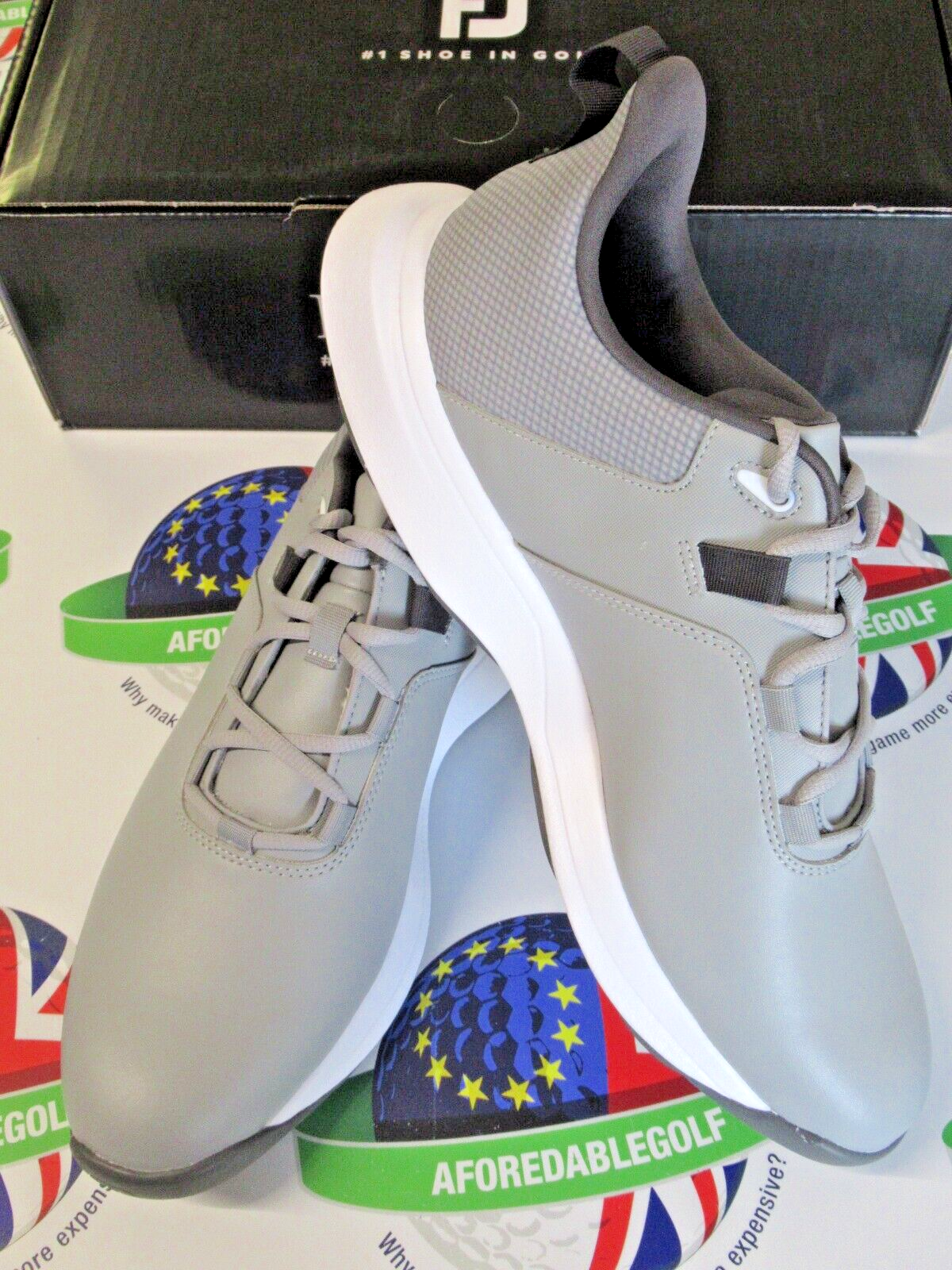 footjoy prolite waterproof golf shoes grey uk size 9 medium 56923k