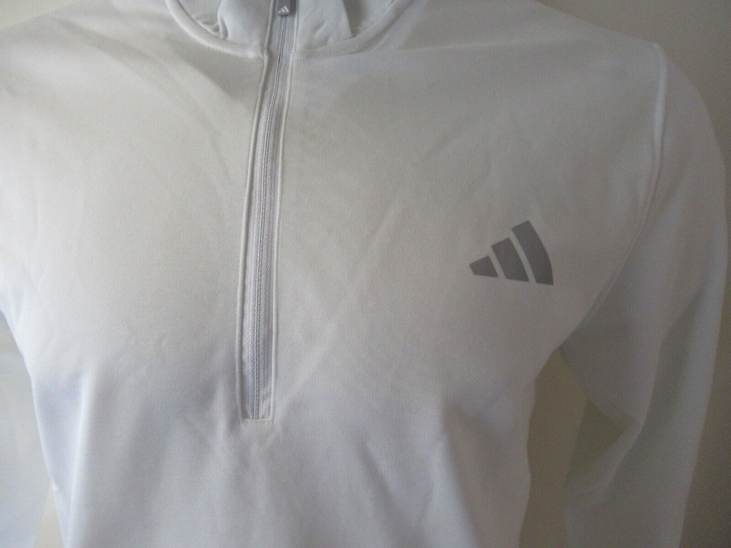 adidas golf elevated 1/4 zip sweater white uk size medium