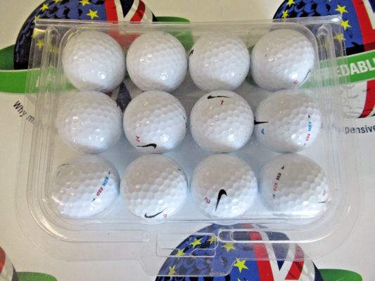 12 nike rzn red golf balls pearl/pearl 1 grade