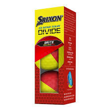 12 Srixon Q-STAR TOUR DIVIDE Yellow/Red Golf Balls