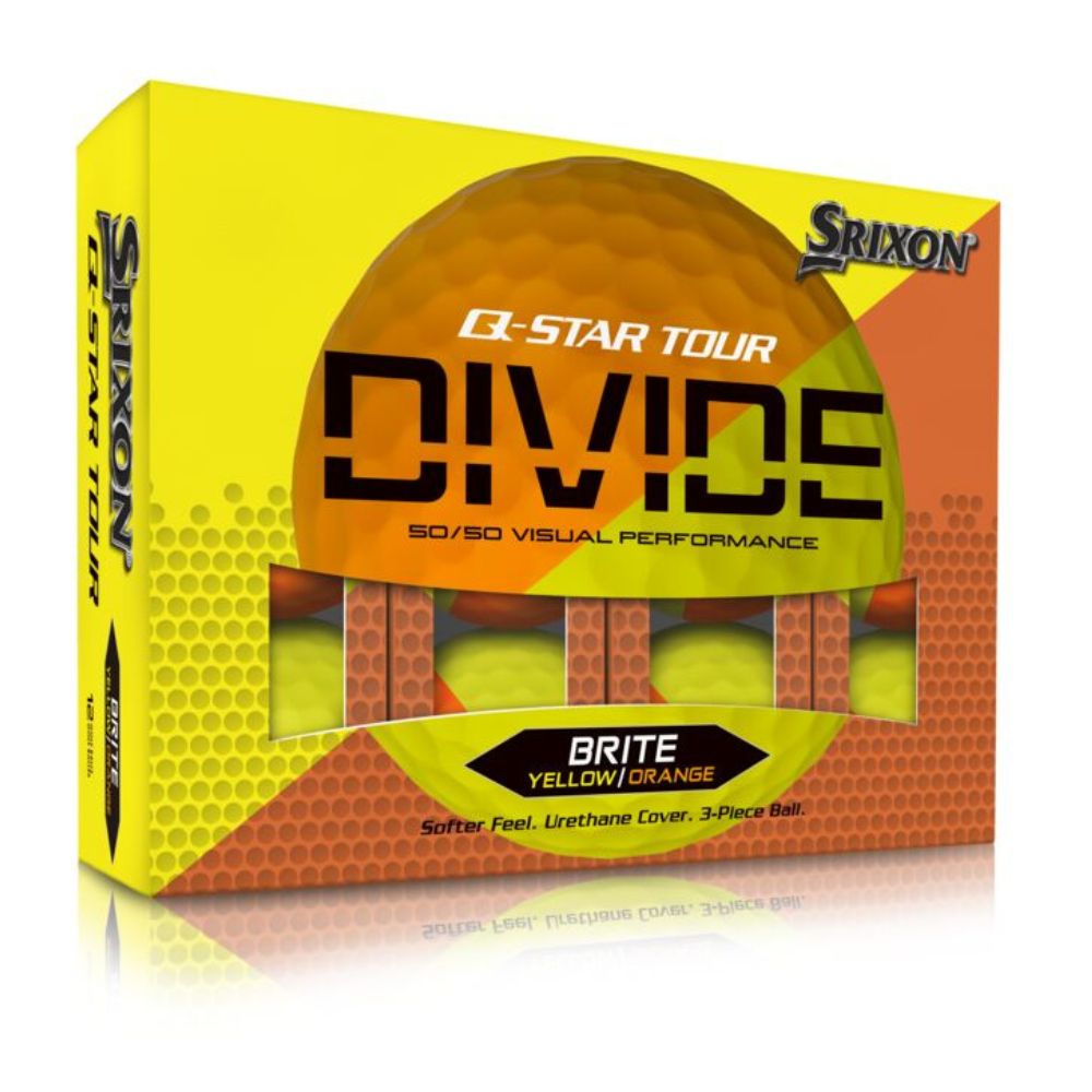 1 Dozen Srixon Q Star Tour Divide Yellow/Orange 2024 Golf Balls