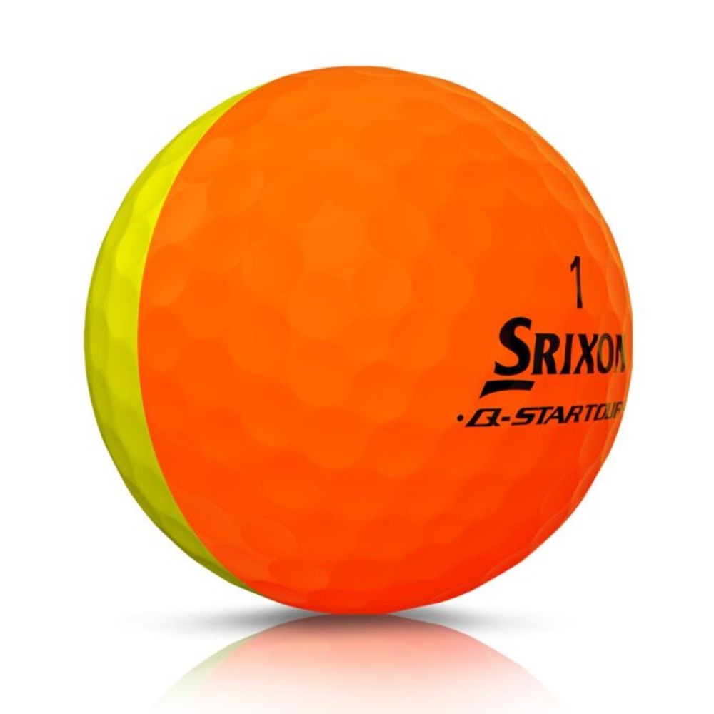 12 Srixon Q-STAR TOUR DIVIDE Yellow/Orange Golf Balls