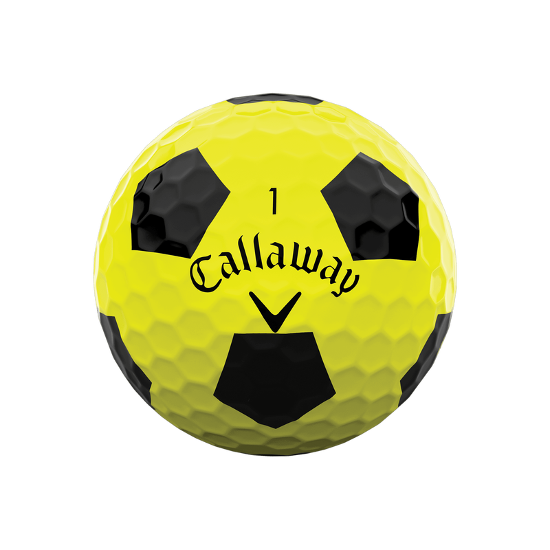 12 callaway chrome soft truvis yellow/black golf balls pearl/pearl 1 grade