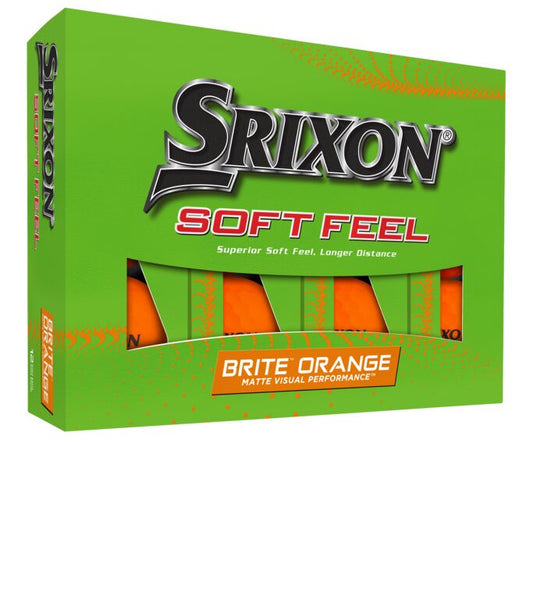 12 Srixon SOFT FEEL BRITE Matte Finish Orange 2024 Golf Balls