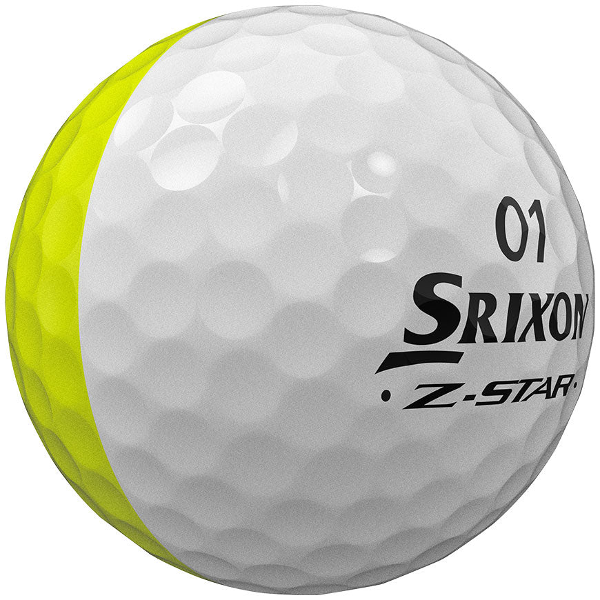 1 Dozen Srixon Z-Star Tour Divide Yellow/White 2024 Golf Balls