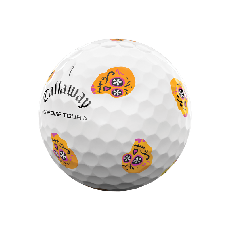 new 12 callaway chrome tour truvis limited edition Día de los Muertos golf balls