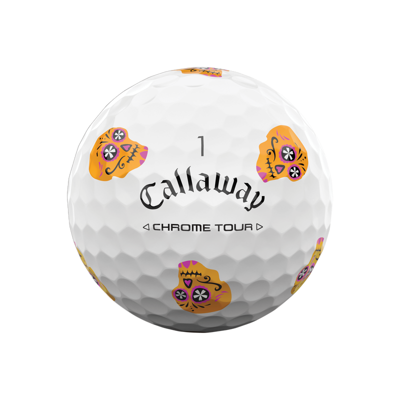 new 12 callaway chrome tour truvis limited edition Día de los Muertos golf balls