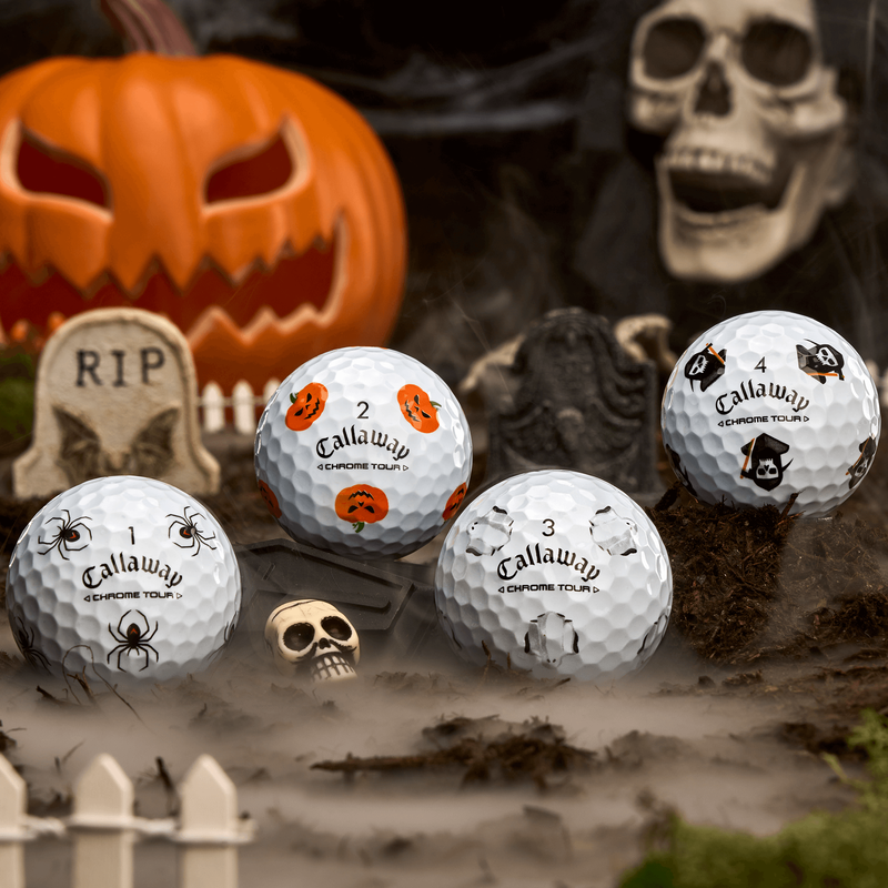 new 12 callaway chrome tour truvis limited edition halloween golf balls