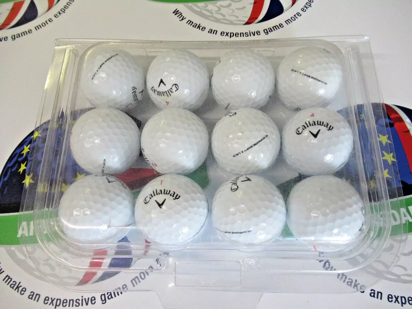 12 callaway chrome soft x ls pearl/pearl 1 grade golf balls