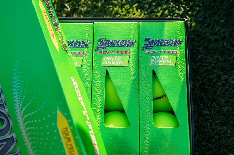 12 Srixon SOFT FEEL BRITE Matte Finish Green 2024 Golf Balls