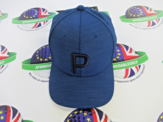 Puma P 110 Adjustable Snapback Golf Cap - Lake Blue / Navy Blazer - One Size