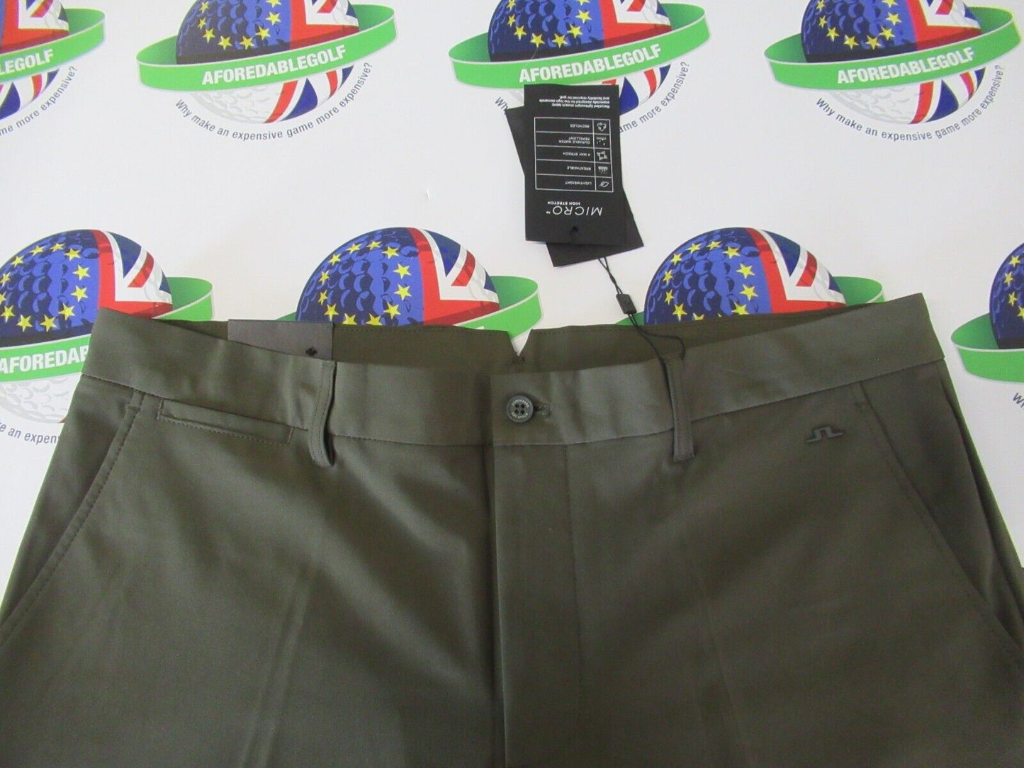 j.lindeberg ellott micro high stretch trousers forest green waist 36" leg 32"