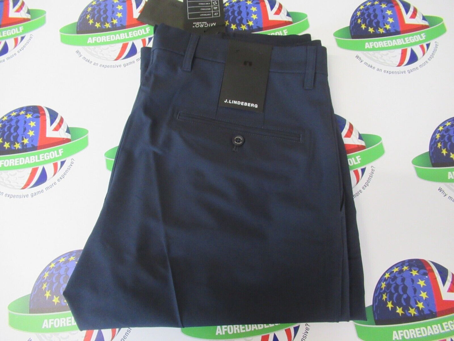 j.lindeberg ellott micro high stretch trousers navy waist 36" leg 32"