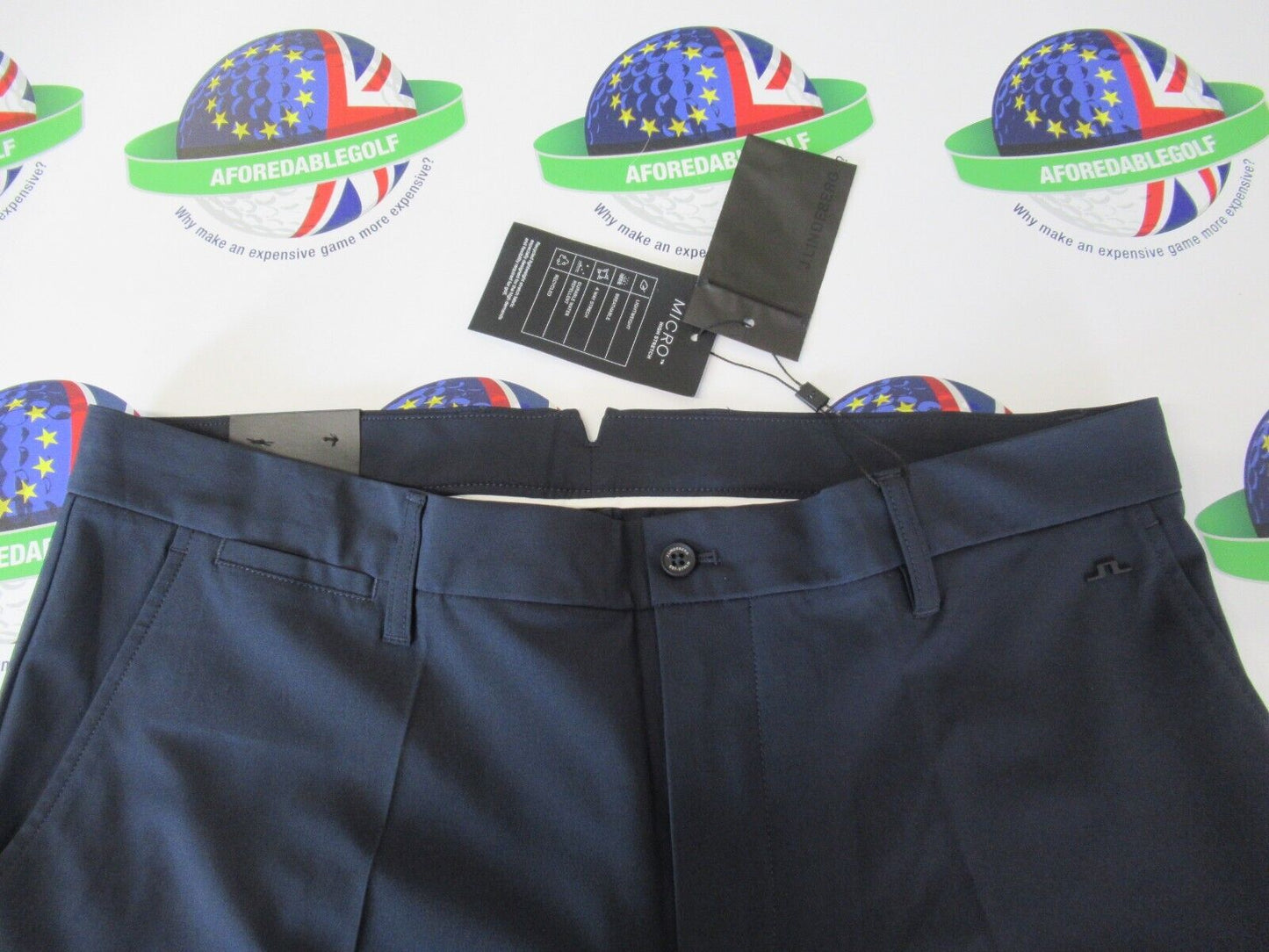 j.lindeberg ellott micro high stretch trousers navy waist 36" leg 32"