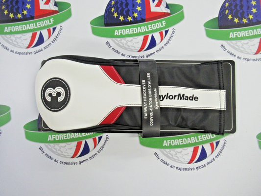 taylormade white/black/red #3 fairway head cover