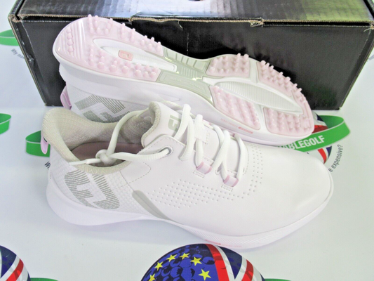 footjoy fuel womens golf shoes white/grey/pink 92373k uk size 4.5 medium