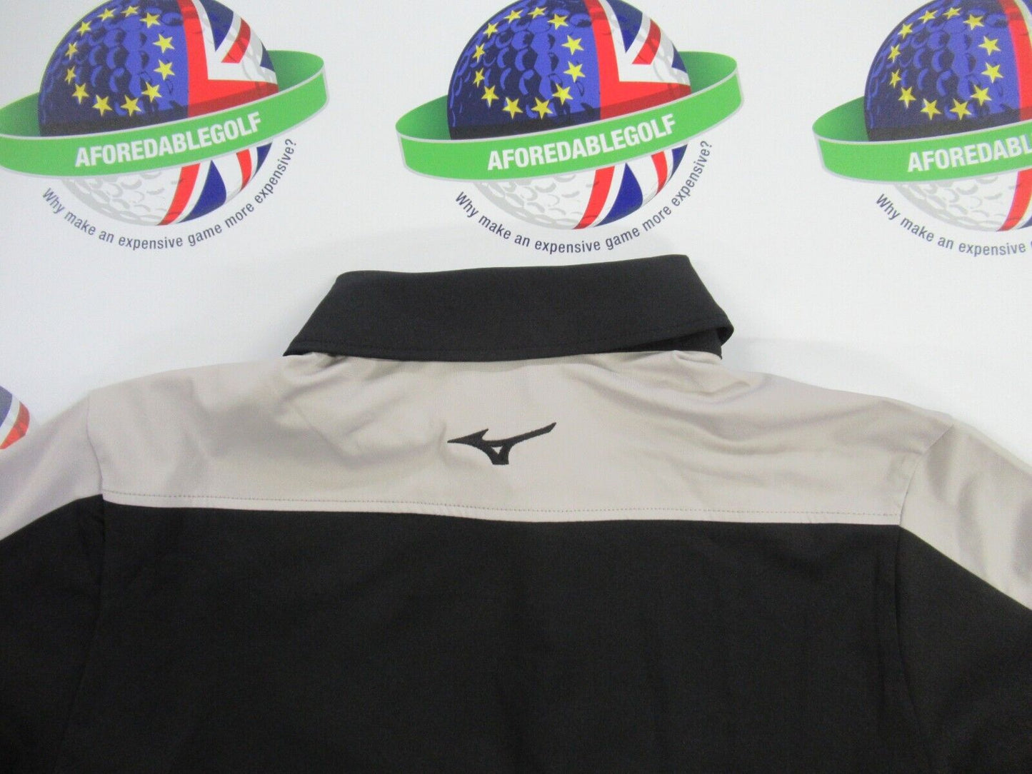 mizuno comp trim polo shirt black uk size xl