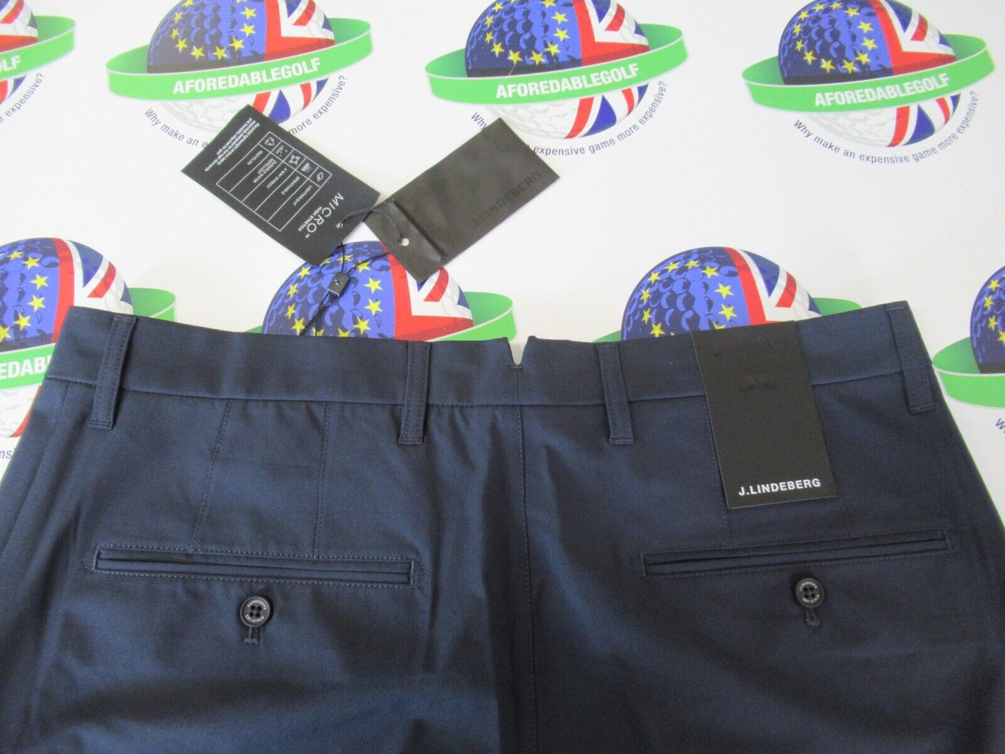 j.lindeberg ellott micro high stretch trousers navy waist 36" leg 32"