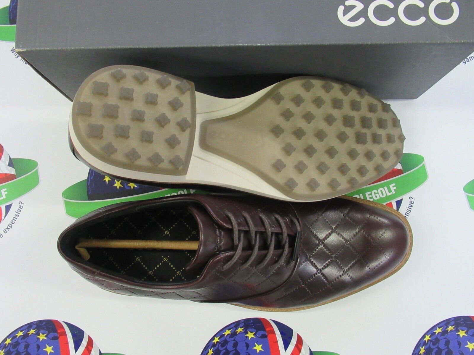 ecco mens golf classic hybrid golf shoes mocha uk size 8 8.5