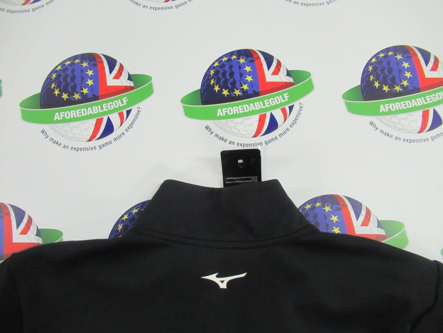 mizuno breeze t-stripe 1/4 zip sweater black uk size small