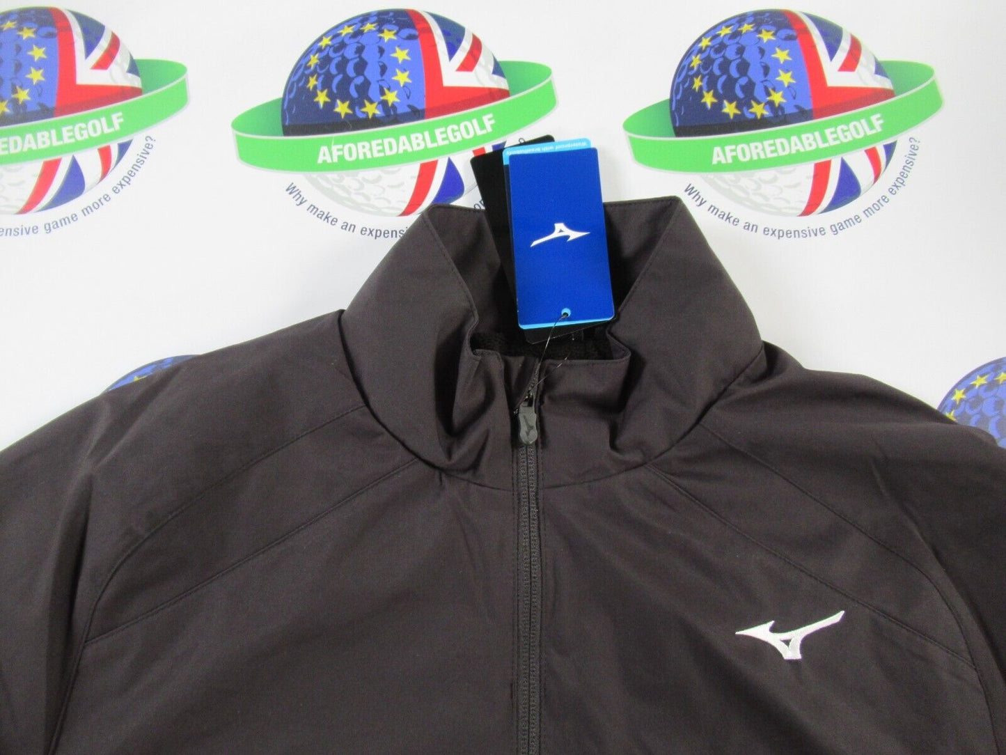 mizuno breath thermo move tech jacket black uk size small