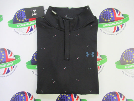 under armour playoff printed 1/4 zip top black uk size medium