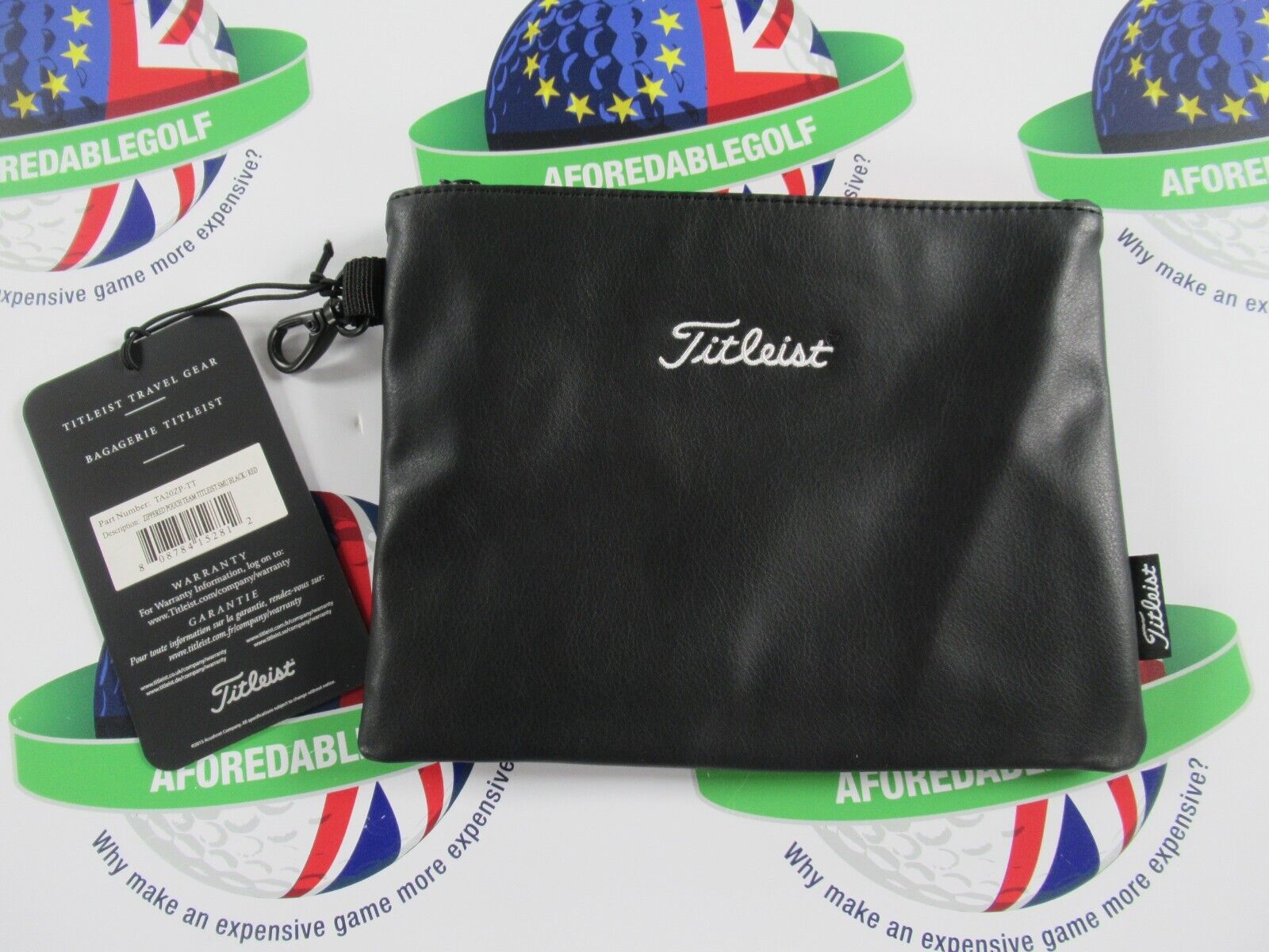 Titleist zippered discount valuables golf pouch