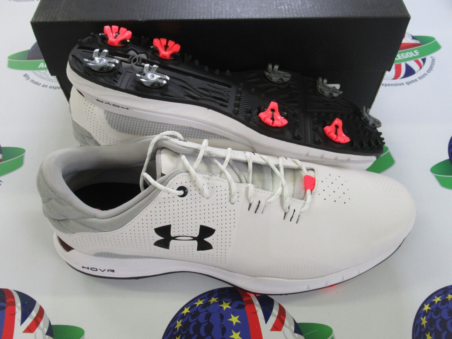 under armour hovr matchplay e golf shoes white/silver/black uk size 9.5